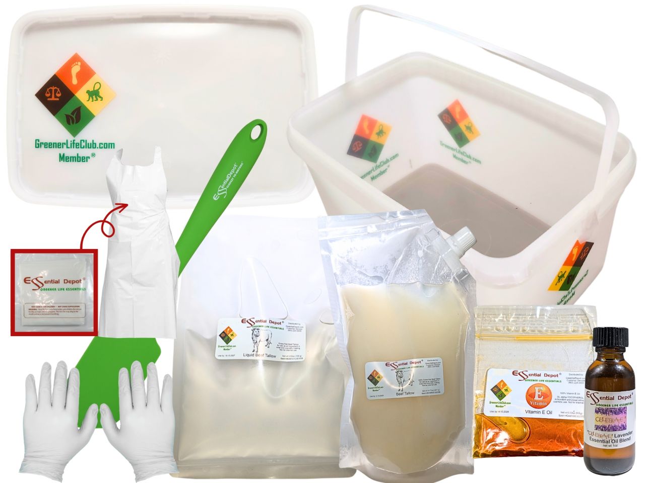 Whipped Tallow Kit (DECONSTRUCTED) - Basic - Scent: Celebrate Lavender Essential Oil Blend