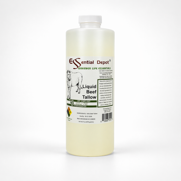 LIQUID Beef Tallow - Quart - 31 oz nt wt - FOOD GRADE - No Additives - for soap and skin care products