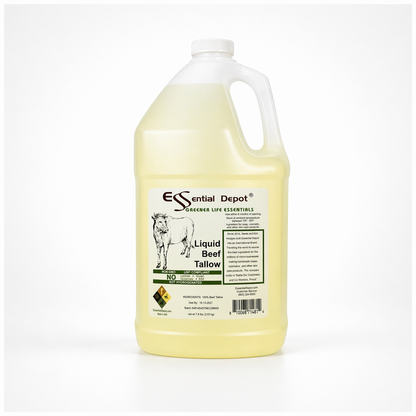 LIQUID Beef Tallow - 1 Gallon - 7.8 lb - FOOD GRADE - No Additives - for soap and skin care products