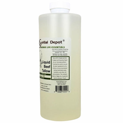 LIQUID Beef Tallow - Quart - 31 oz nt wt - FOOD GRADE - No Additives - for soap and skin care products