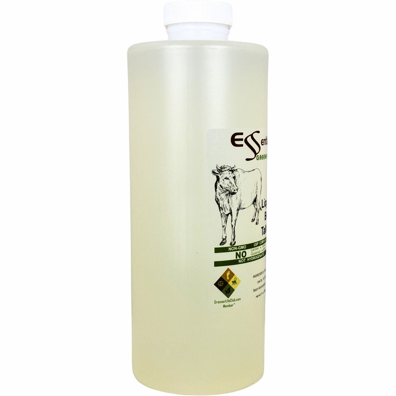 LIQUID Beef Tallow - Quart - 31 oz nt wt - FOOD GRADE - No Additives - for soap and skin care products