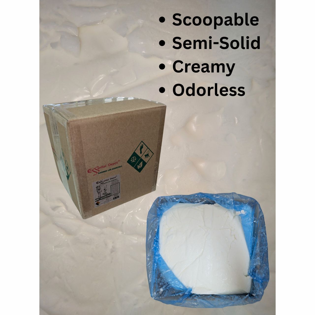 Beef Tallow - Perfectly Engineered for Soap - 50 lbs in poly bag in box - FOOD GRADE