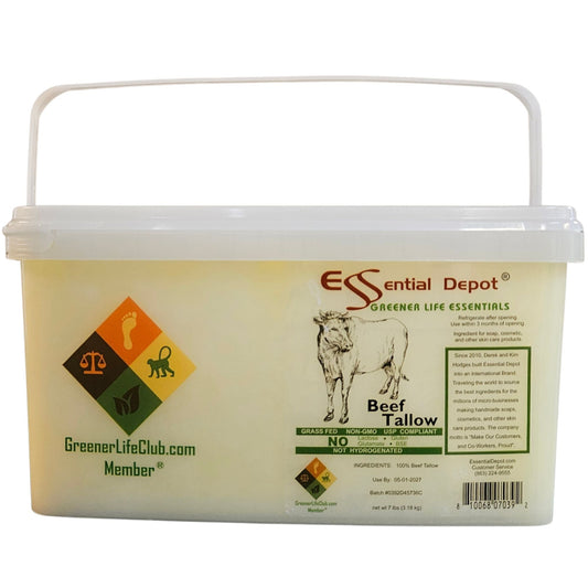 Beef Tallow - 7 lbs in GLC Box - GRASS FED - FOOD GRADE