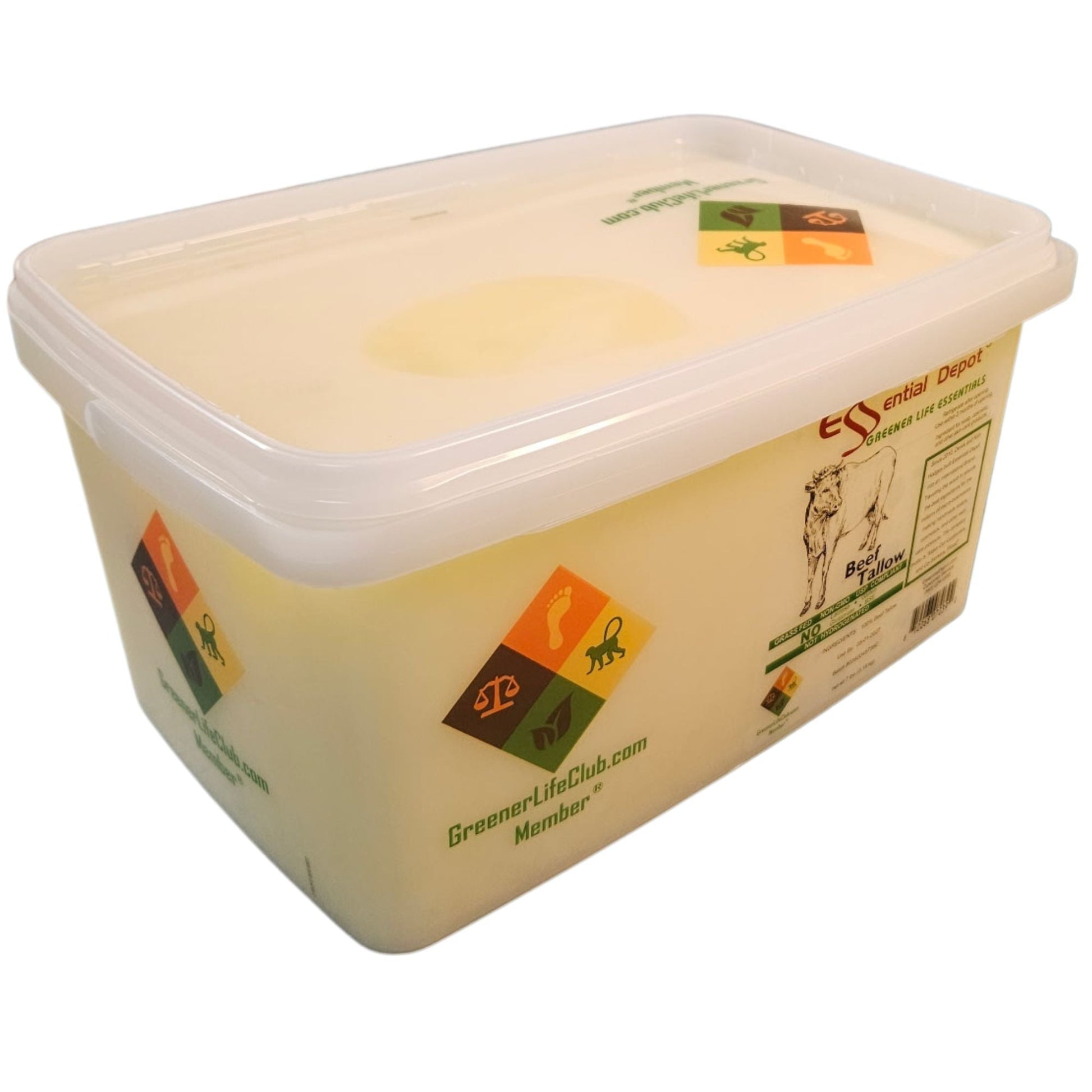 Beef Tallow - 7 lbs in GLC Box - GRASS FED - FOOD GRADE
