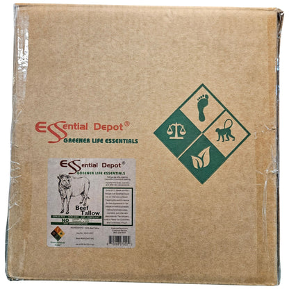 Beef Tallow - GRASS FED - 50 lbs in poly bag in box - FOOD GRADE